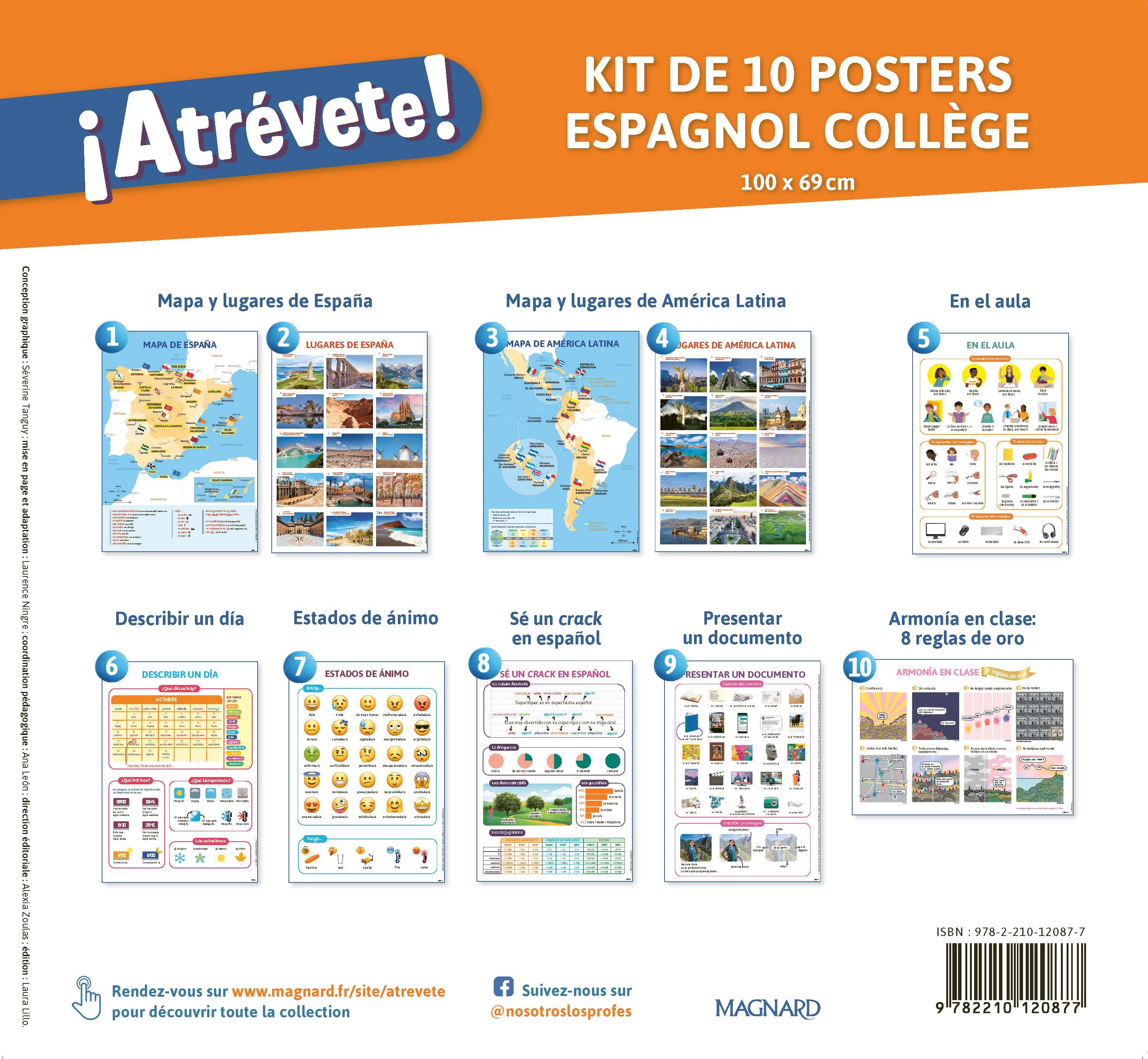 ¡Atrévete! Espagnol Collège (2025) - Kit de posters