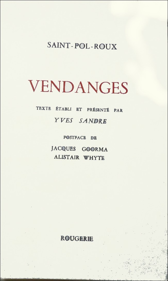 VENDANGES