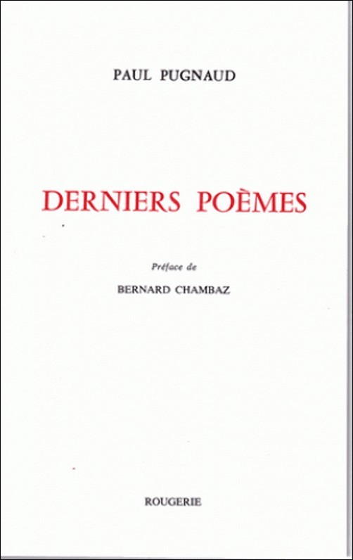 DERNIERS POEMES