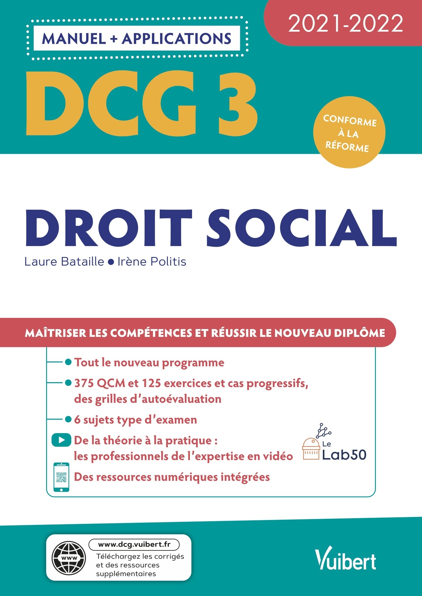DCG 3 - Droit social : Manuel et Applications 2021-2022