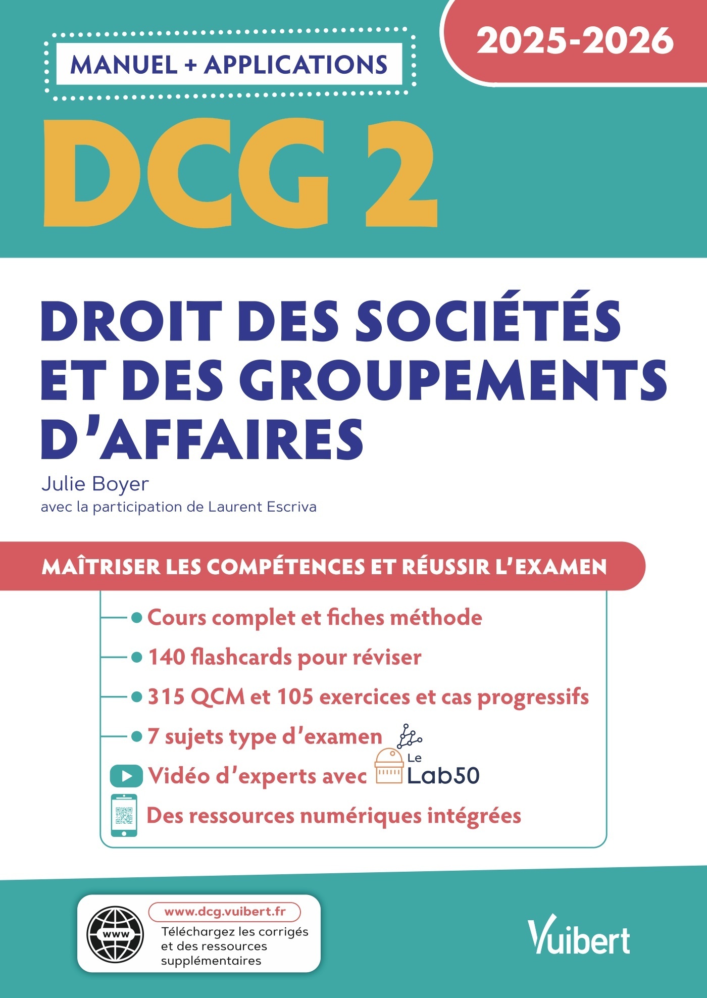 DCG 2 - Droit des sociétés et des groupements d'affaires : Manuel et Applications 2025-2026