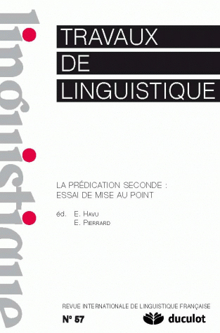 TRAVAUX DE LINGUISTIQUE 2008/2 N.57