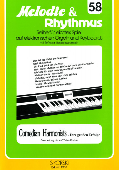Melodie & Rhythmus, Heft 58: Comedian Harmonists - Ihre großen Erfolge