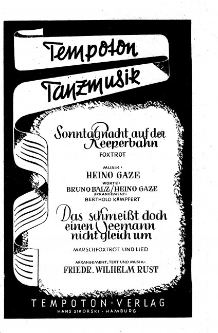 Sonntagnacht auf der Reeperbahn / Das schmeißt doch einen Seemann nicht gleich um