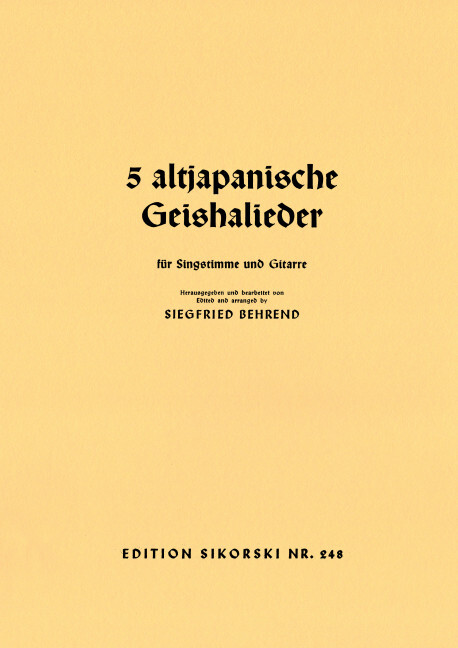 5 altjapanische Geishalieder