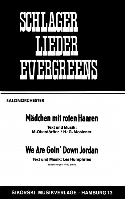 Mädchen mit roten Haaren / We are goin` down Jordan