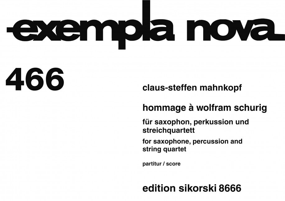 Hommage à Wolfram Schurig