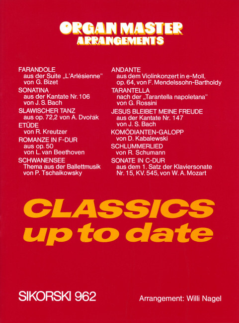 Organ Master Arrangements: Classics Up To Date