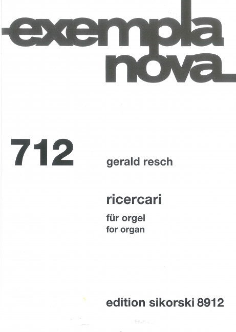 Ricercari für Orgel