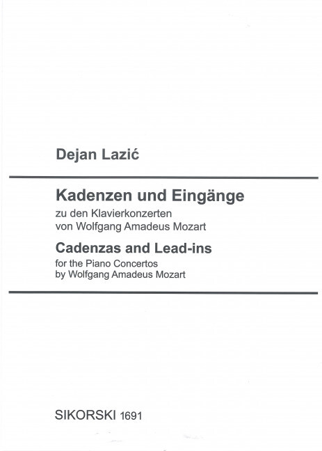 Kadenzen und Eingänge zu den Klavierkonzerten von W. A. Mozart
