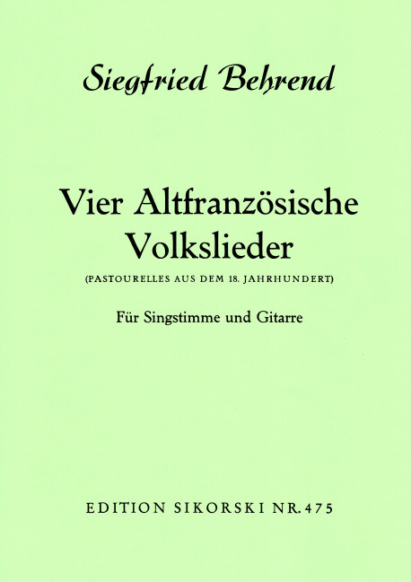 4 altfranzösische Volkslieder