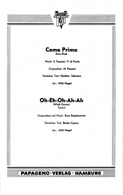 Come Prima / Oh-Eh-Oh-Ah-Ah (Witch Doctor)