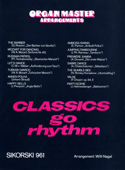 Organ Master Arrangements: Classics Go Rhythm
