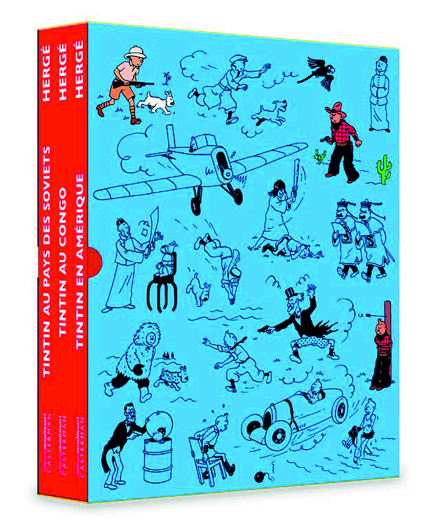 Coffret 3 volumes "Les colorisés" : Tintin en Amérique - Tintin au Congo - Tintin au pays des Soviets