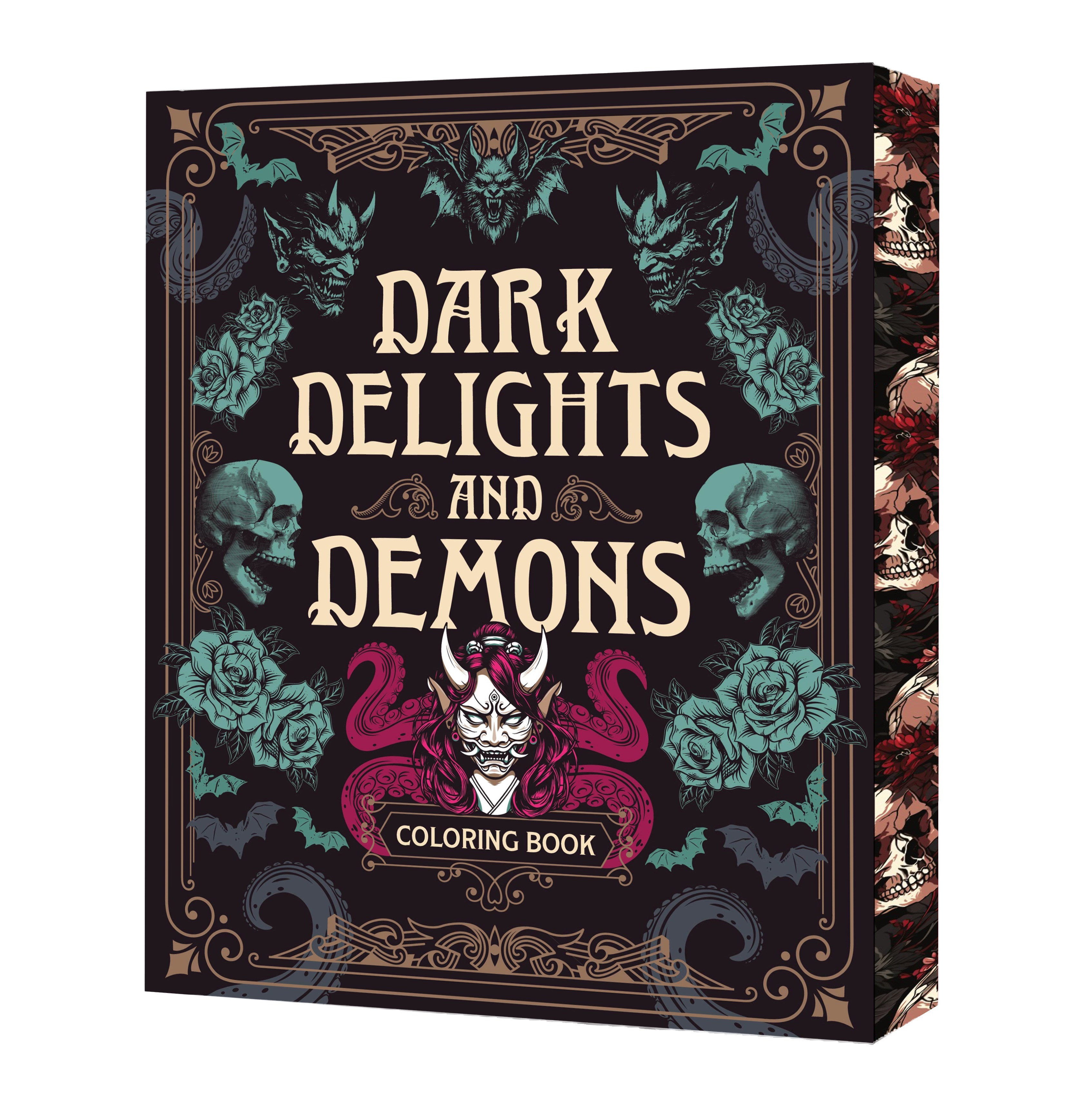 Dark Delights and Demons Coloring Book