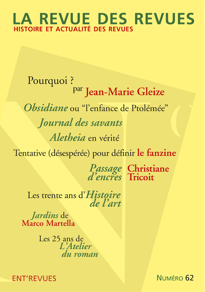 La Revue des revues - numéro 62
