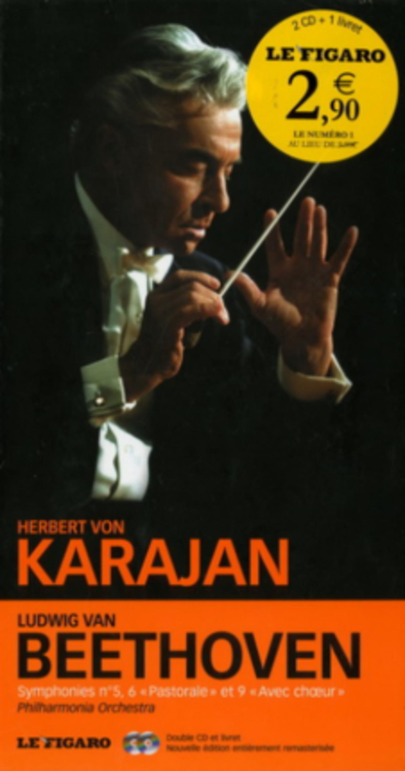 LUDWIG VAN BEETHOVEN. SYMPHONIES NO5, NO6 "PASTORALE" ET NO9"AVEC COEUR". DOUBLE