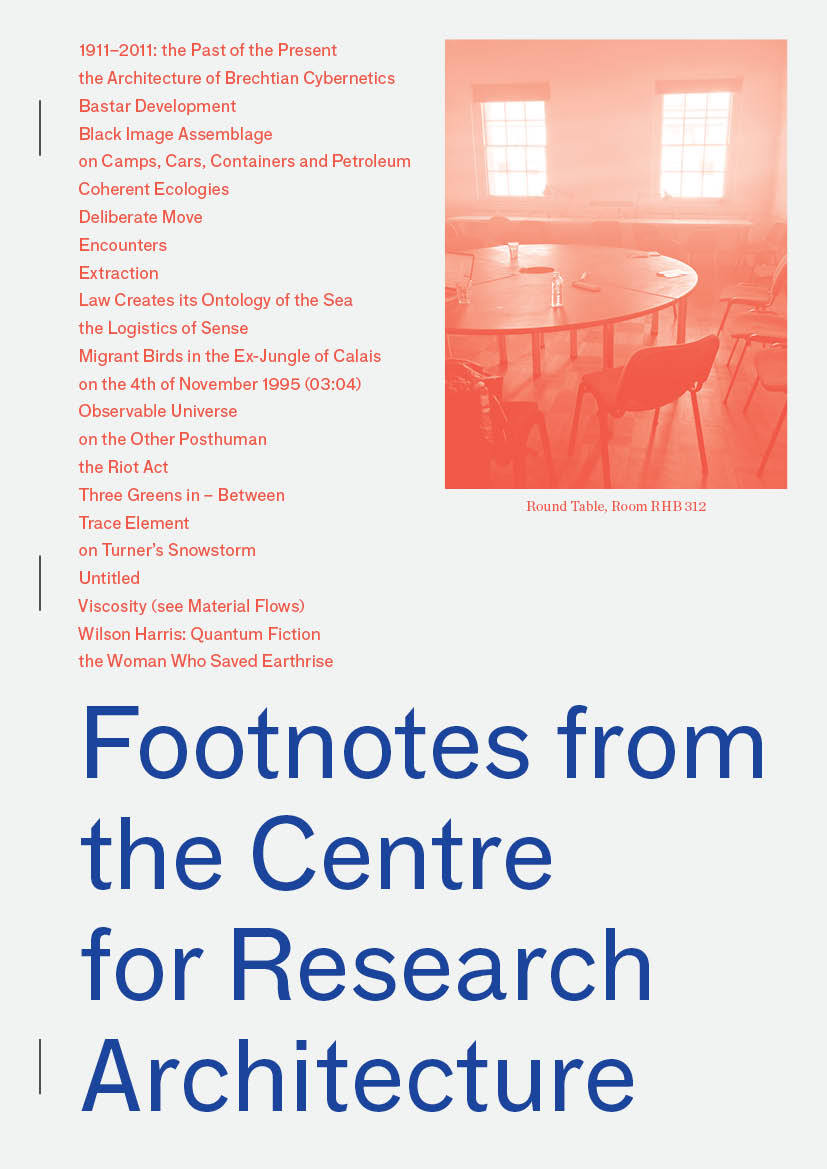 Footnotes from the Centre for Research Architecture