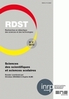 RDST, N  002/2010. SCIENCES DES SCIENTIFIQUES ET SCIENCES SCOLAIRES