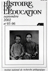 HISTOIRE DE L'EDUCATION, N  95/2002. BIBLIOGRAPHIE D'HISTOIRE DE L'ED UCATION FRANCAISE