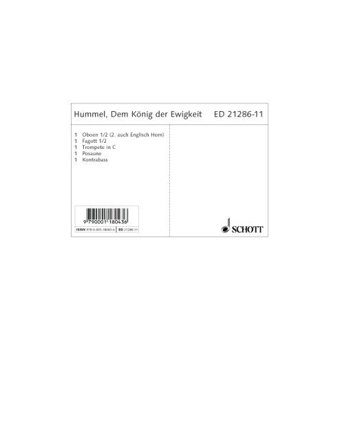 Dem König der Ewigkeit