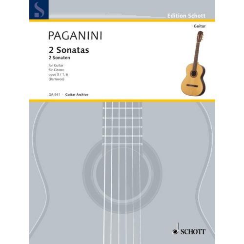 NICCOLO PAGANINI : 2 SONATAS OPUS 3 /1, 6 - GUITARE
