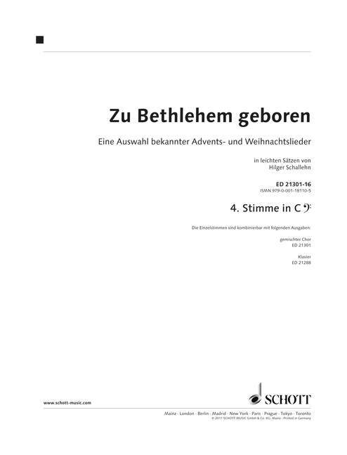 Zu Bethlehem geboren