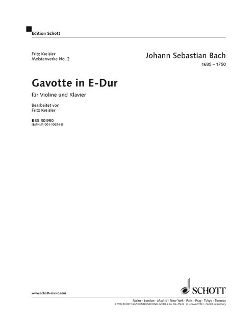 Gavotte in E Major