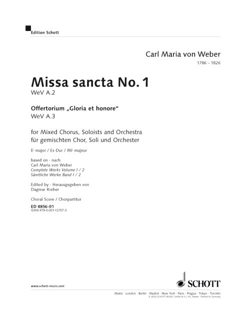 Missa sancta No.1 Mib majeur