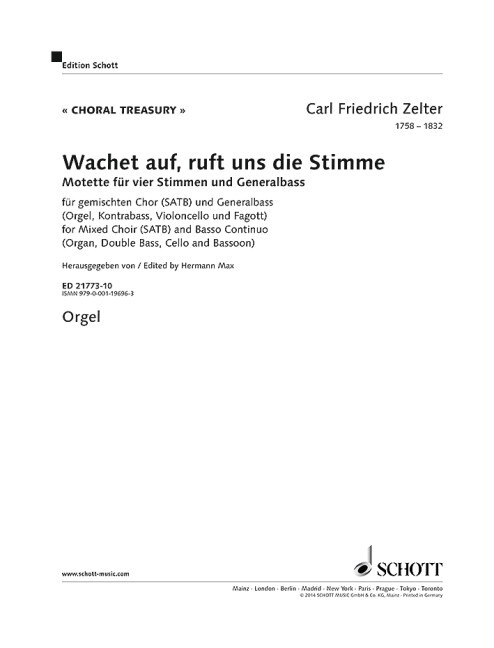 Wachet auf, ruft uns die Stimme