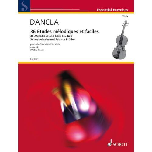 CHARLES DANCLA : 36 ETUDES MELODIQUES ET FACILES POUR ALTO - OP. 84