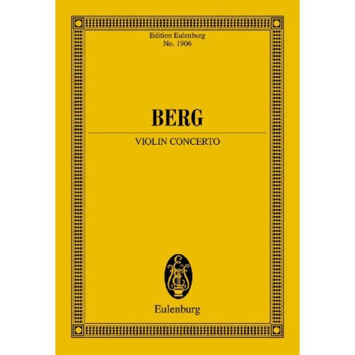 ALBAN BERG : VIOLIN CONCERTO - VIOLON & ORCHESTRE - PARTITION D'ETUDE