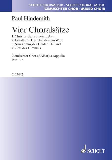 Vier Choralsätze (Quatre mouvements de choral)