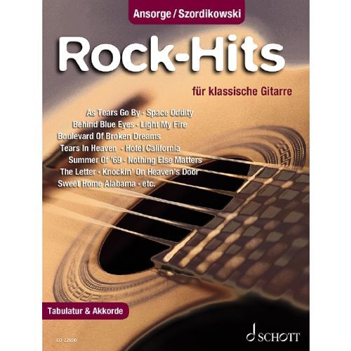 ROCK-HITS 25 BELIEBTE SONGS FUR KLASSISCHE GITARRE INKL. TABULATUR & AKKORDE