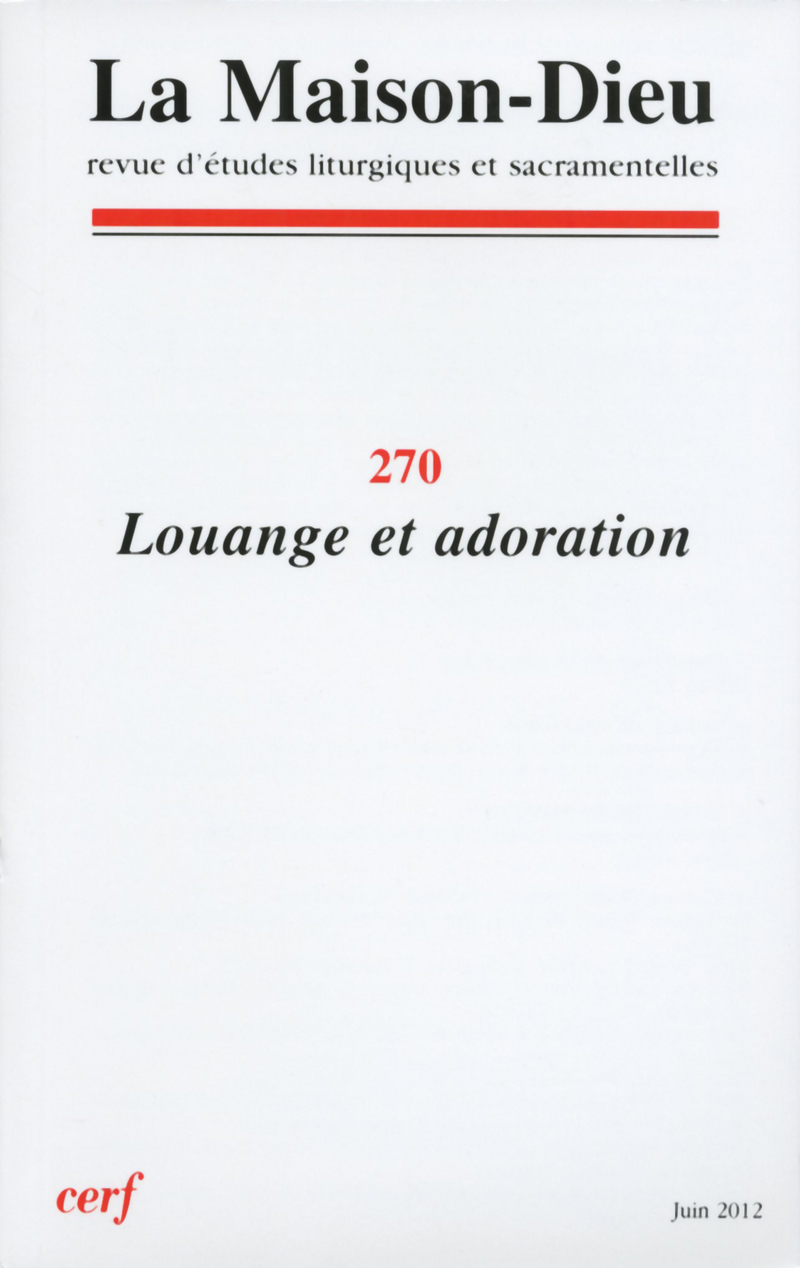 MAISON-DIEU 270 - LOUANGE ET ADORATION