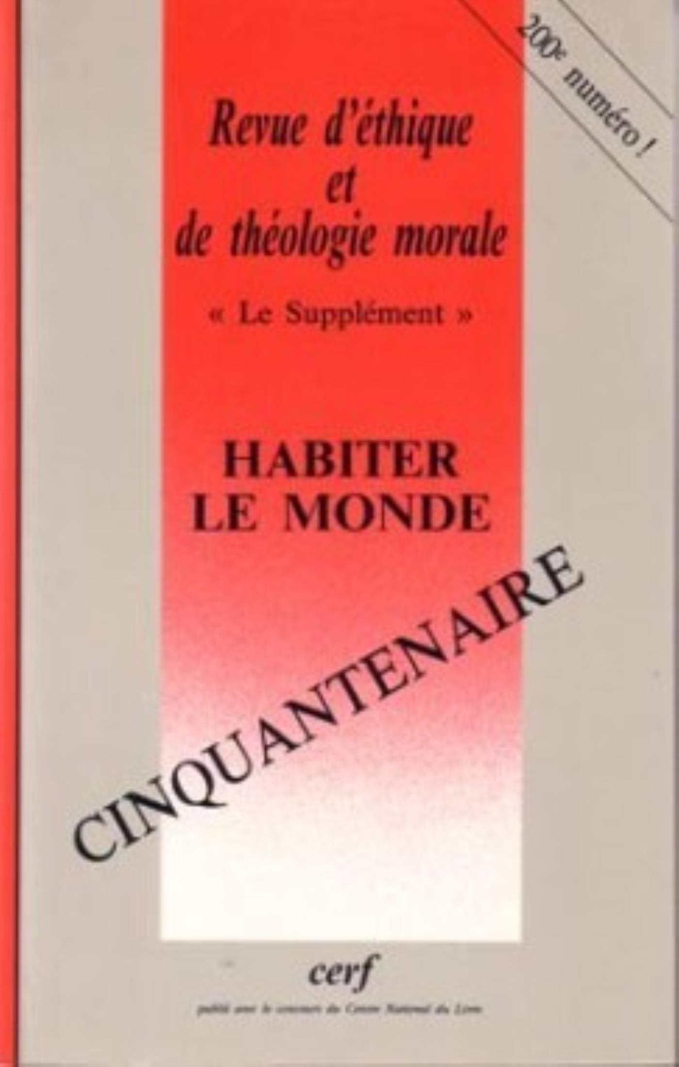 REVUE D'ÉTHIQUE ET DE THÉOLOGIE MORALE 200