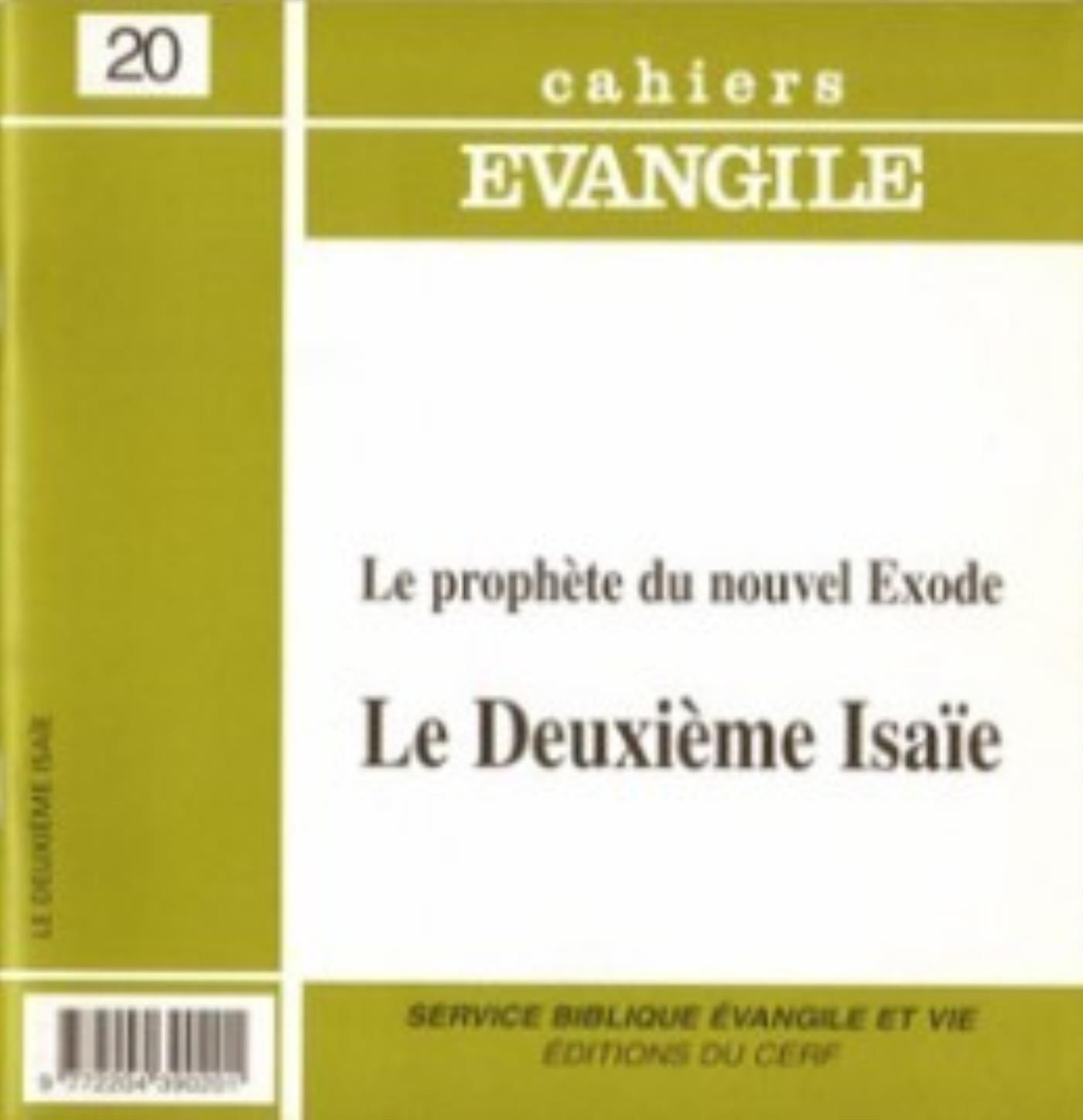 CAHIERS EVANGILE NUMERO 20 LE DEUXIEME ISAIE