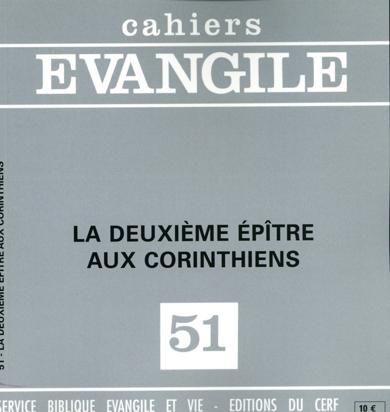 CE-51. LA DEUXIÈME ÉPÎTRE AUX CORINTHIENS