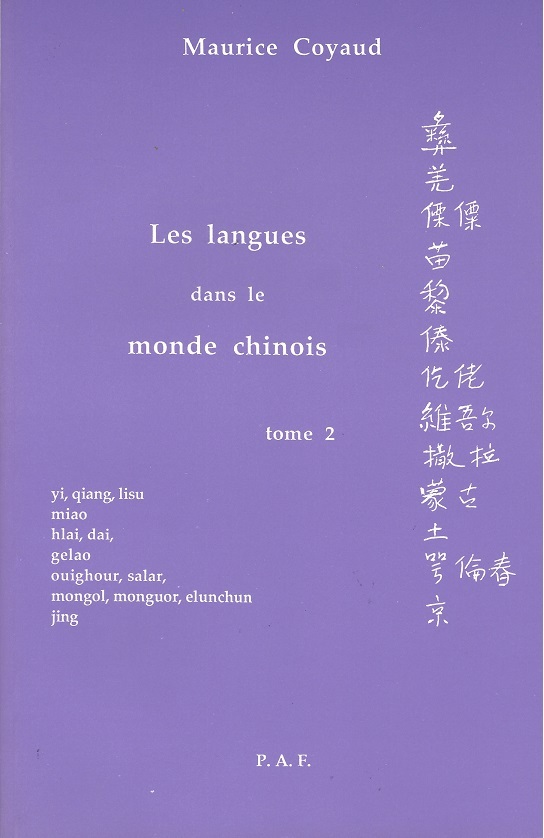 LES LANGUES DANS LE MONDE CHINOIS T.2