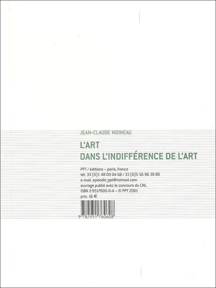 L'ART DANS L'INDIFFÉRENCE DE L'ART