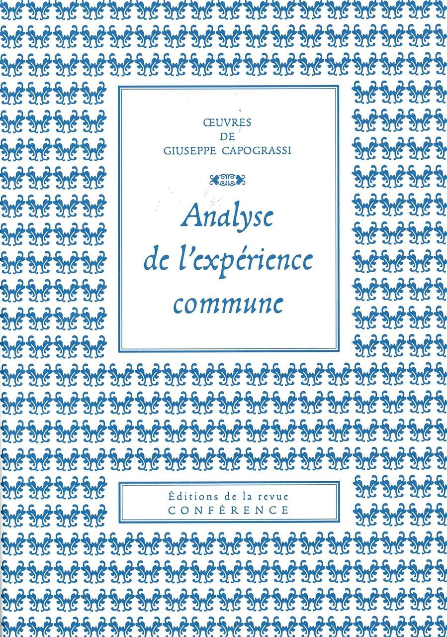 Analyse de l'expérience commune