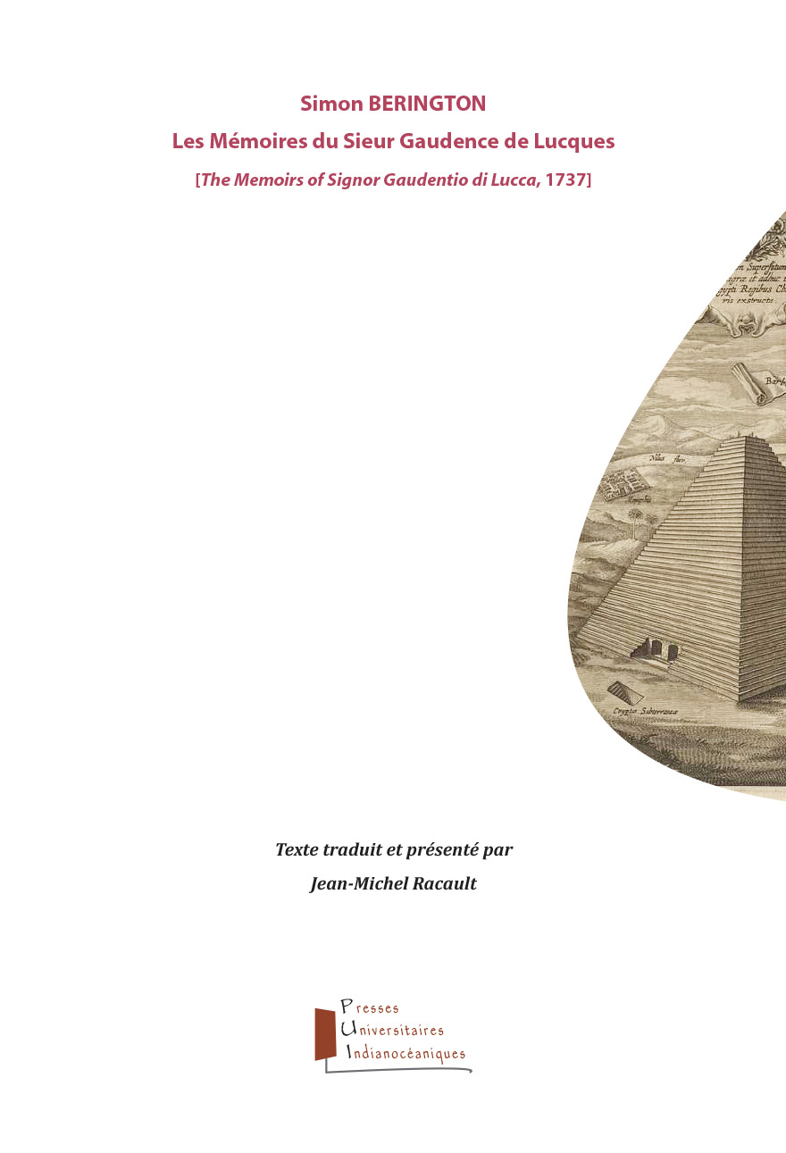 Simon Berington. Les Mémoires du Sieur Gaudence de Lucques