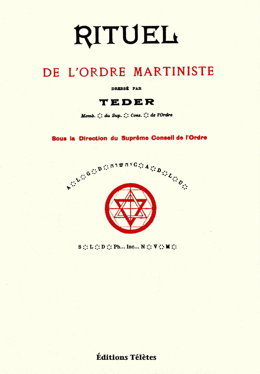 Rituel de l'ordre martiniste