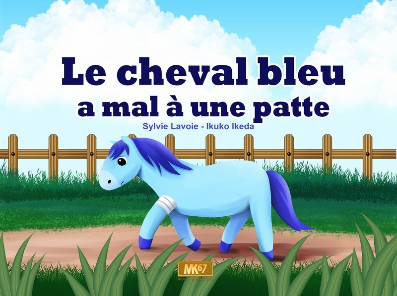 Le cheval bleu a mal à une patte