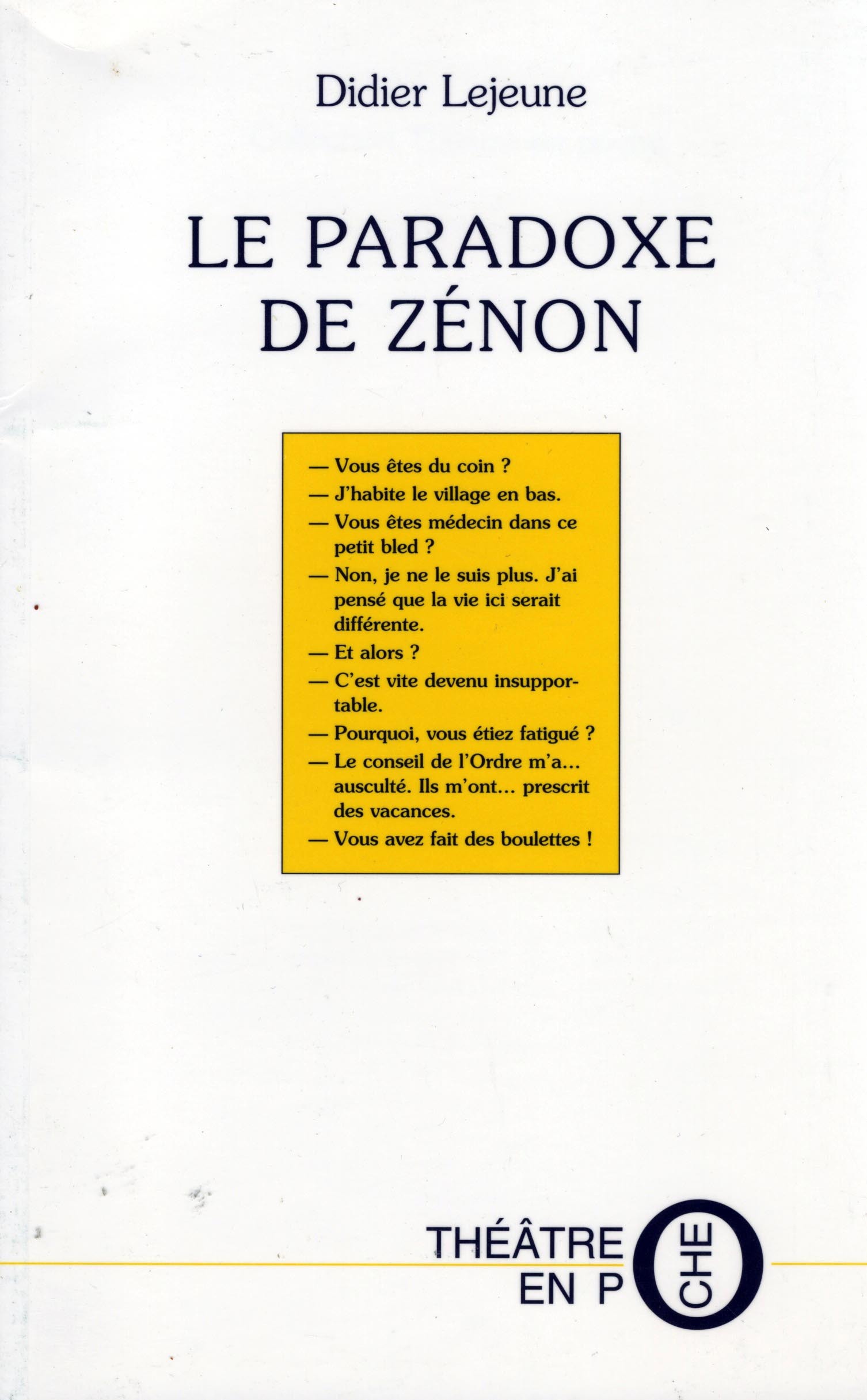 LE PARADOXE DE ZENON