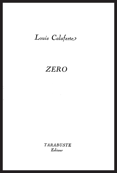ZERO - Louis Calaferte