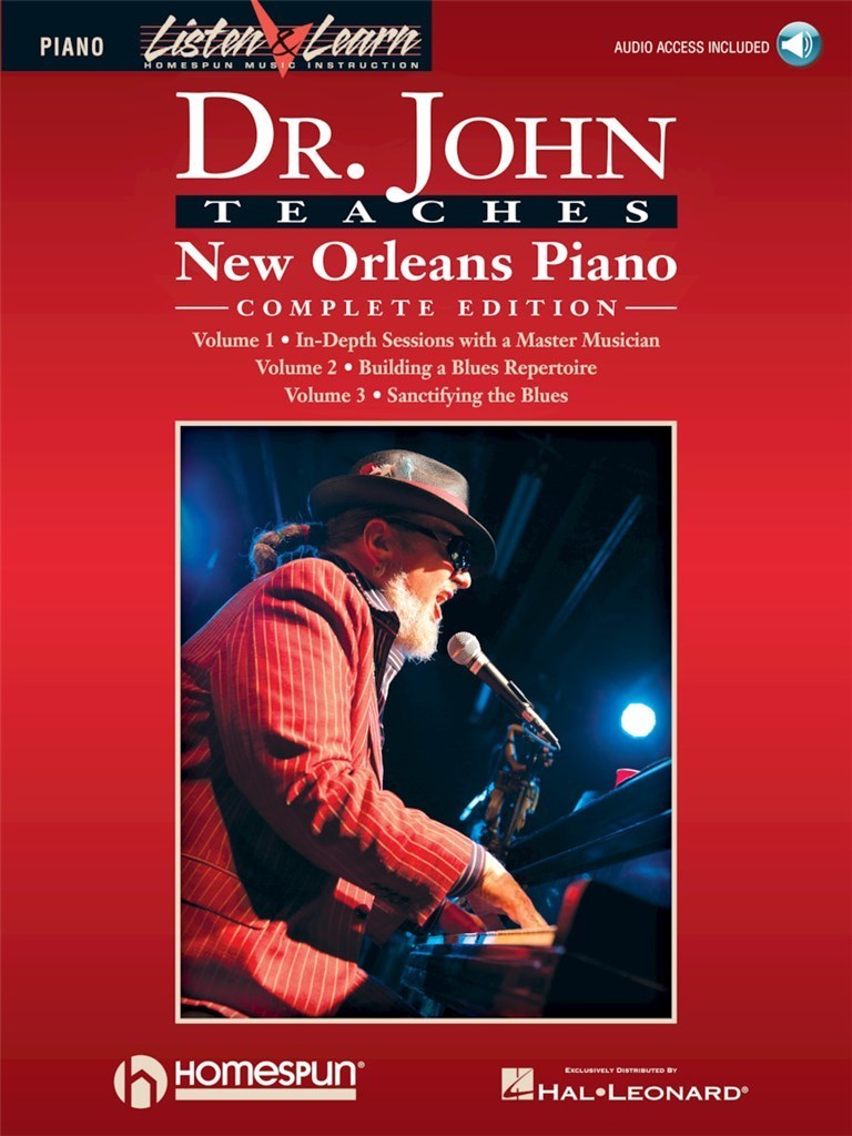 DR. JOHN TEACHES NEW ORLEANS PIANO - COMPLETE ED. - RECUEIL + ENREGISTREMENT(S) EN LIGNE