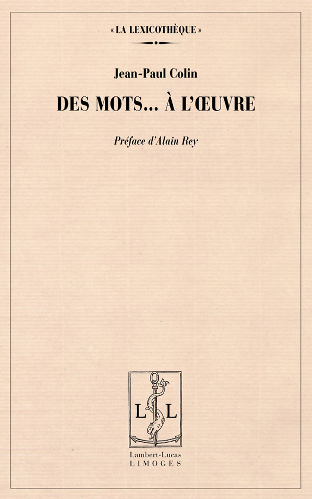 Des mots à l'oeuvre