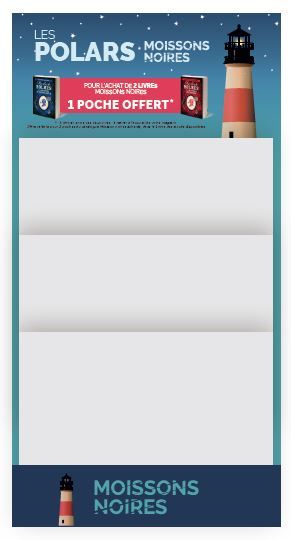 Présentoir vide les polars MOISSONS NOIRES 30ex 