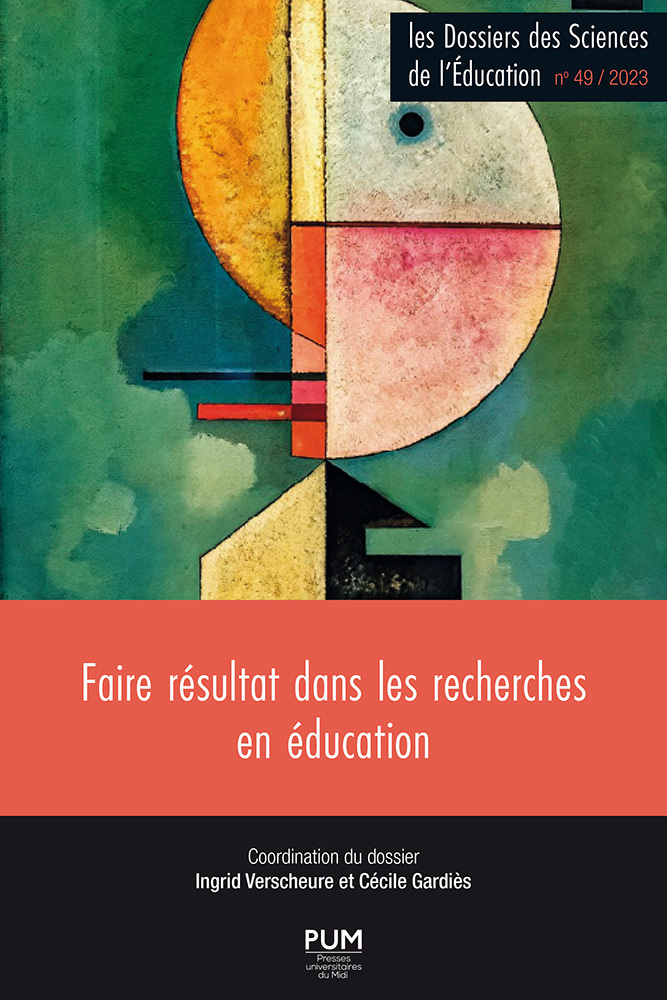Faire résultat dans les recherches en éducation